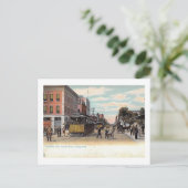 フロリダ州タンパのフランクリン・セントにトロリーヴィンテージ ポストカード (スタンド正面)