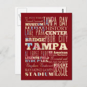 フロリダ州タンパの観光スポットと有名な場所。 ポストカード (正面/裏面)