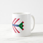 フロリダ州タンパ国旗 コーヒーマグカップ (正面右)