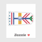 フロリダ州タンパ国旗 シール (シート)