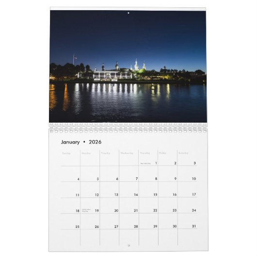 フロリダ州タンパ暦 カレンダー (1月 2026)