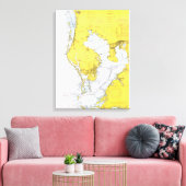 フロリダ州タンパ航海のベイ キャンバスプリント (インサイチュ (リビング))