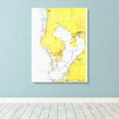 フロリダ州タンパ航海のベイ キャンバスプリント (インサイチュ (ウッドフロア))