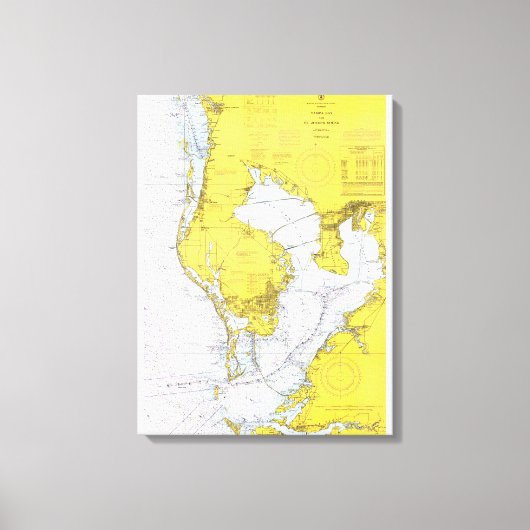 フロリダ州タンパ航海のベイ キャンバスプリント (正面)