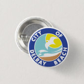 フロリダ州デレイビーチの封印 缶バッジ (正面&裏面)