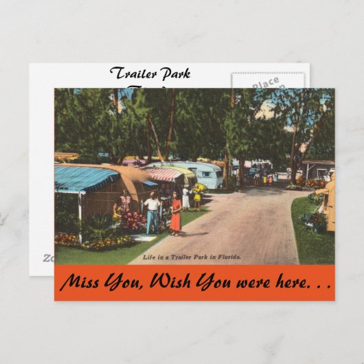 フロリダ州トレーラーパーク ポストカード (正面/裏面)