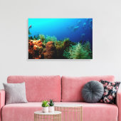 フロリダ州ドライトルトゥガス国立公園コーラルリーフ キャンバスプリント (インサイチュ (リビング))