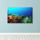 フロリダ州ドライトルトゥガス国立公園コーラルリーフ キャンバスプリント (インサイチュ (ウッドフロア))