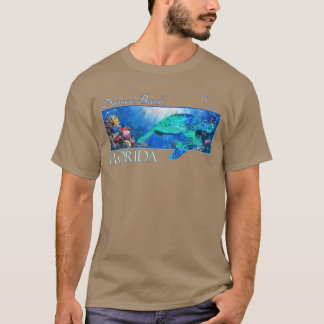 フロリダ州ナバレビーチの休暇 海亀と泳ぐ Tシャツ