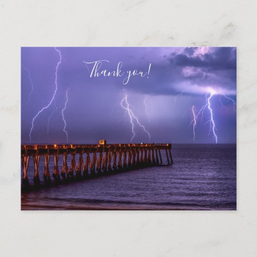 フロリダ州ナバール稲妻嵐感謝ポストカード ポストカード (正面)