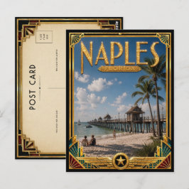 フロリダ州ネイプルス ヴィンテージ アールデコ調 ゴールデンエイジ ポストカード