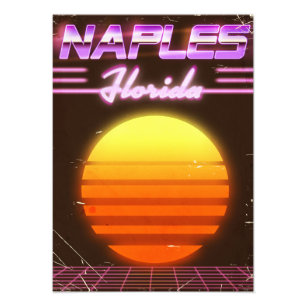 フロリダ州ネイプルス 1980年代 トラベルポスター フォトプリント