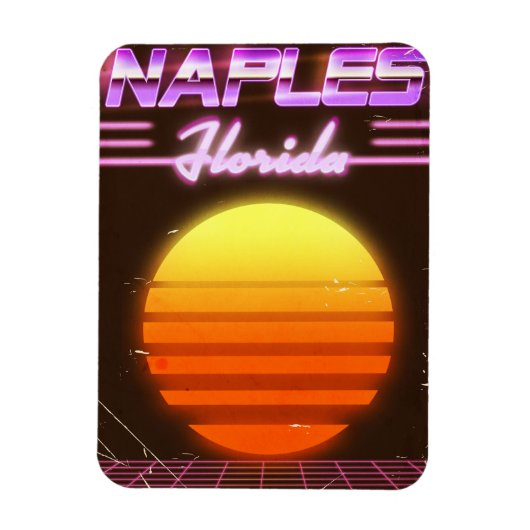 フロリダ州ネイプルス 1980年代 トラベルポスター マグネット (縦)