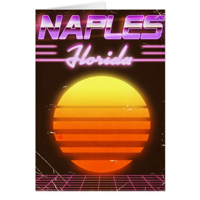 フロリダ州ネイプルス 1980年代 旅行ポスター (正面)