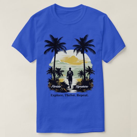 フロリダ州ハイキングが繁栄の繰り返しを探索 Tシャツ (デザイン正面)