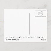 フロリダ州ハッチンソン島、アナスタシアの形成 ポストカード (裏面)