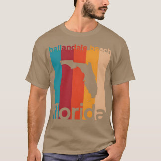 フロリダ州ハランデールビーチ レトロな80年代 ユーモア Tシャツ