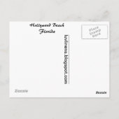 フロリダ州ハリウッドビーチからの挨拶 ポストカード (裏面)