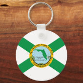 フロリダ州ハリウッド国旗 キーホルダー (正面)