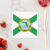 フロリダ州ハリウッド国旗 スタンダードカクテルナプキン (インサイチュ)