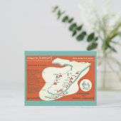 フロリダ州ハワードジョンソンズ地図はがき ポストカード (スタンド正面)