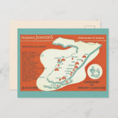 フロリダ州ハワードジョンソンズ地図はがき ポストカード (正面/裏面)