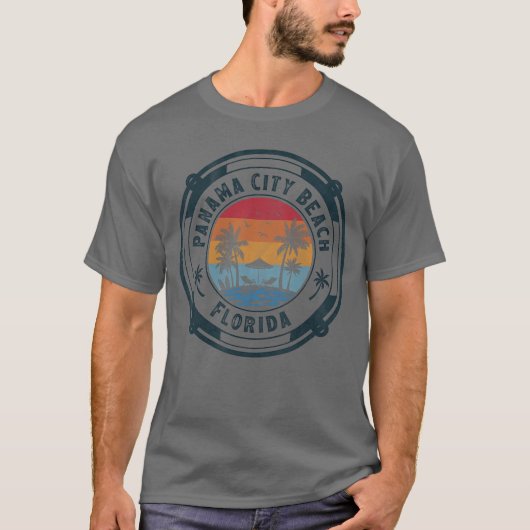 フロリダ州パナマシティビーチの夏の休暇ヴィンテージ Tシャツ (正面)
