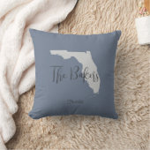 フロリダ州ファミリー名装飾用クッション クッション (ブランケット)