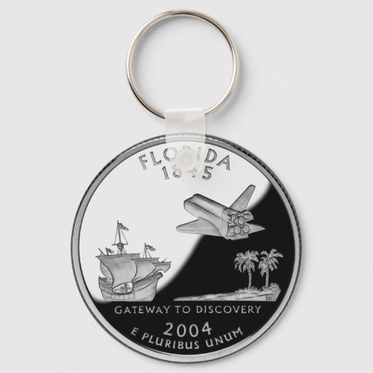 フロリダ州フェイク四半期 キーホルダー (正面)