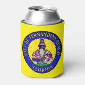 フロリダ州フェルナンディーナビーチシール 缶クーラー (缶正面)