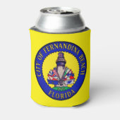 フロリダ州フェルナンディーナビーチシール 缶クーラー (缶裏面)