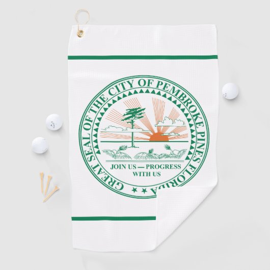 フロリダ州フォートペンブロークパインズ州旗 ゴルフタオル (インサイチュ)