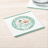 フロリダ州フォートペンブロークパインズ州旗 スクエアペーパーコースター (アングル)