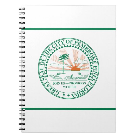 フロリダ州フォートペンブロークパインズ州旗 ノートブック (正面)