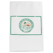 フロリダ州フォートペンブロークパインズ州旗 ミディアムペーパーバッグ (正面)