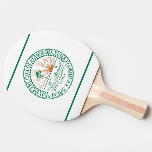 フロリダ州フォートペンブロークパインズ州旗 卓球ラケット (横)