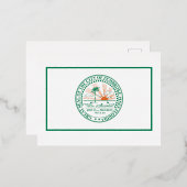 フロリダ州フォートペンブロークパインズ州旗 箔シーズンポストカード (正面/裏面)