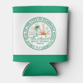 フロリダ州フォートペンブロークパインズ州旗 缶クーラー (正面)