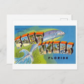 フロリダ州フォートマイヤーズからのヴィンテージの挨拶 ポストカード (正面/裏面)