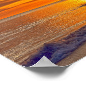 フロリダ州フォートマイヤーズビーチサンセットでイルカ ポスター (角)