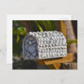 フロリダ州フォートマイヤーズビーチ、シェルメールボックス ポストカード (正面/裏面)