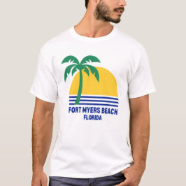 フロリダ州フォートマイヤーズビーチ メンズTシャツ Tシャツ