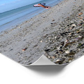 フロリダ州フォートマイヤーズビーチ、干潮時に砲撃 ポスター (角)