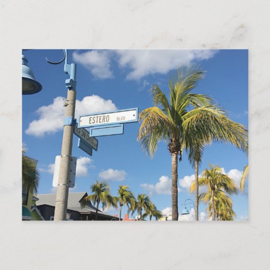 フロリダ州フォートマイヤーズビーチEstero Blvd ポストカード (正面)