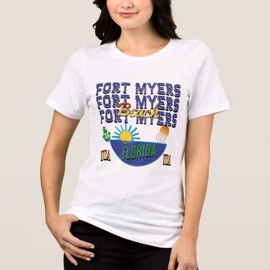 フロリダ州フォートマイヤーズ トライブレンドTシャツ (正面)