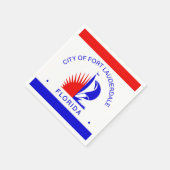 フロリダ州フォートローダーデール州旗 スタンダードカクテルナプキン (角)