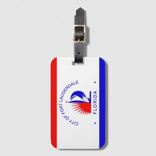 フロリダ州フォートローダーデール州旗 ラゲッジタグ (正面縦)
