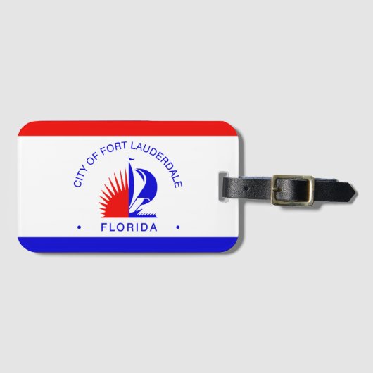 フロリダ州フォートローダーデール州旗 ラゲッジタグ (正面横)
