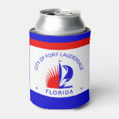 フロリダ州フォートローダーデール州旗 缶クーラー (缶正面)