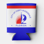 フロリダ州フォートローダーデール州旗 缶クーラー (正面)